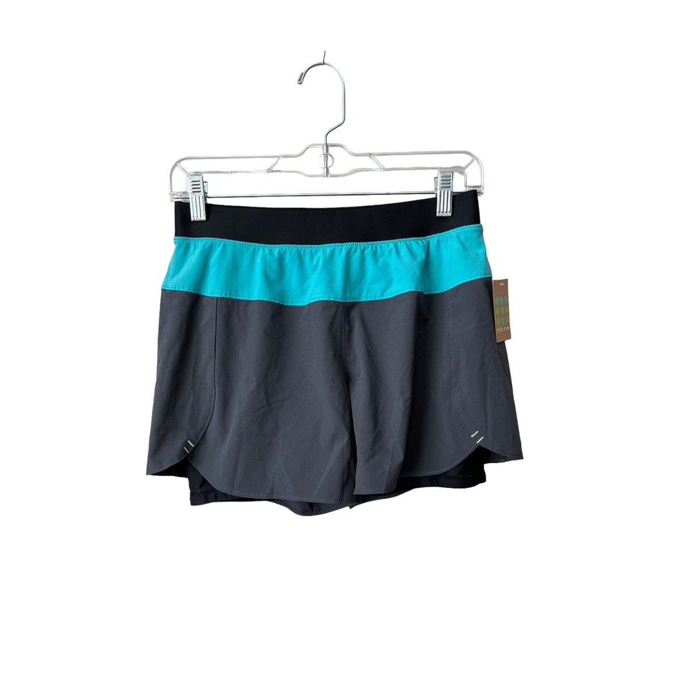 Title Nine Shorts Womens Small Gray Lined Holy Grail Running Active‎ Gym Stretch